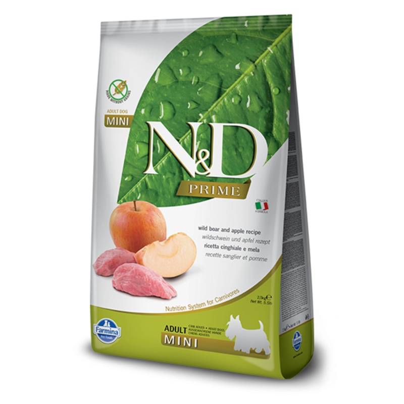 Farmina N&D Natural & Delicious Grain Free Mini Adult Wild Boar & Apple Dry Dog Food