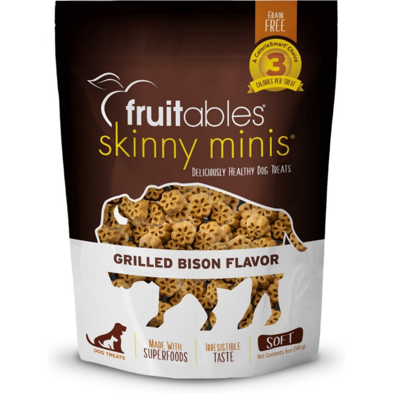 Fruitables Skinny Minis Grilled Bison Flavor Soft & Chewy Dog Treats