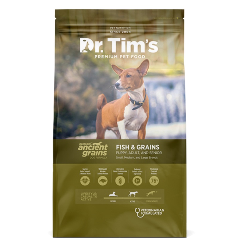 Dr. Tim's Heirloom Ancient Grains Fish Recipe Dry Dog Food