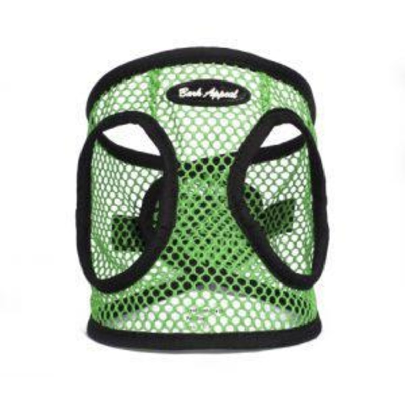 Bark Appeal Step In Harness Netted Lime Green