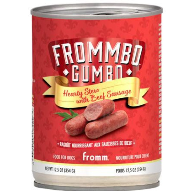 Fromm Dog Can GF Frommbo Gumbo Stew Beef Sausage