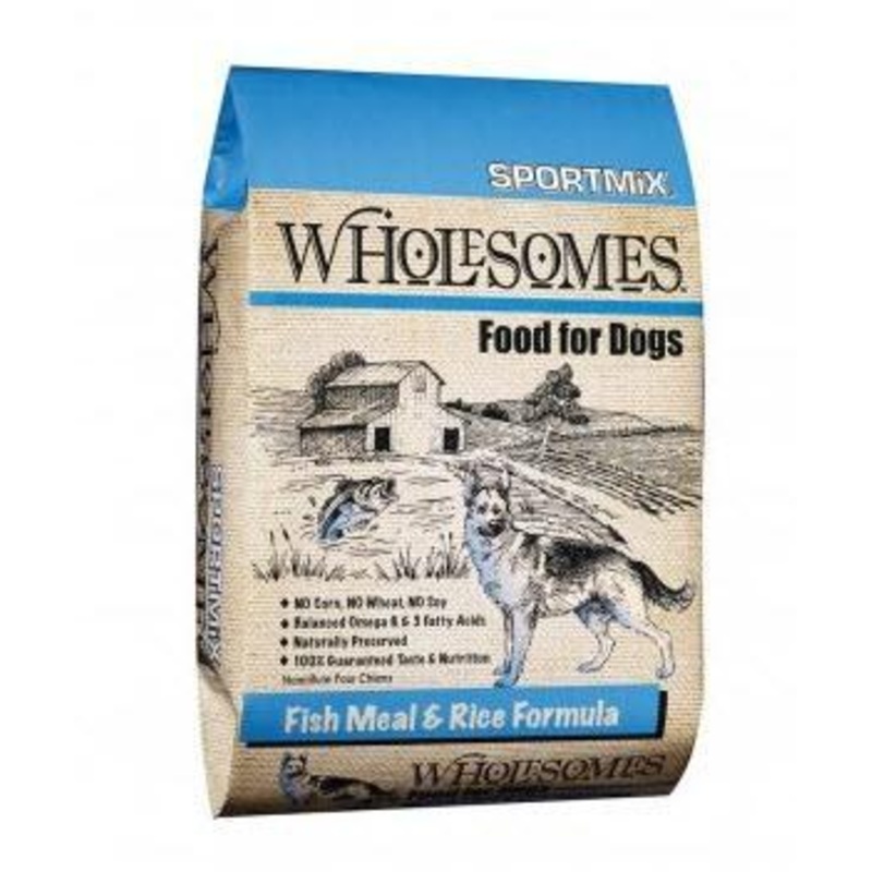 SportMix Wholesomes Fish Meal and Rice Formula Adult Dry Dog Food 40 Lbs