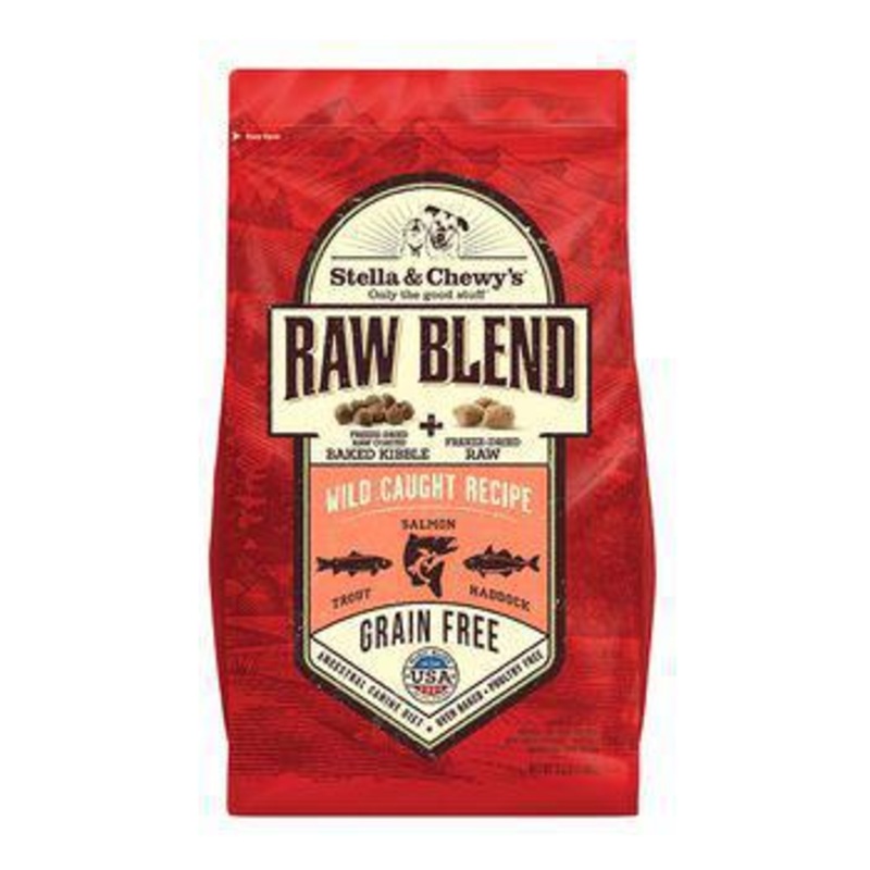 Stella & Chewys Dog Dry Raw Blend GF Wild Caught Trout, Salmon & Haddock