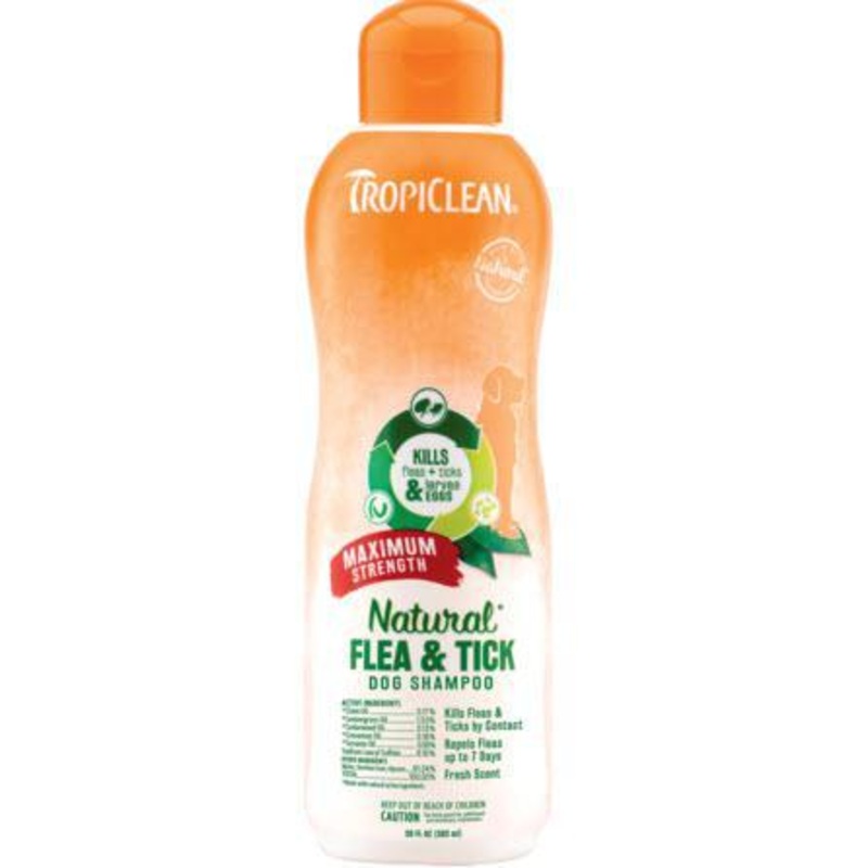 Tropiclean Natural Flea & Tick Shampoo Max Strength