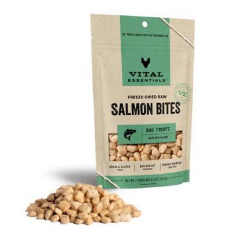 Vital Essentials Dog Treat FD Bites Raw Salmon 2.5 oz