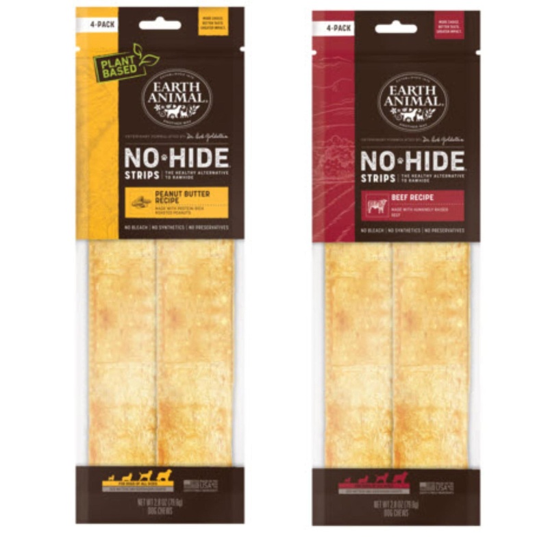 Earth Animal Dog Treat No Hide Strips 4 Pack