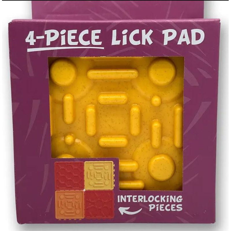 Poochie Butter 4 Piece Dog Lick Mat and Feeding Bowl w/ Interlocking Pieces