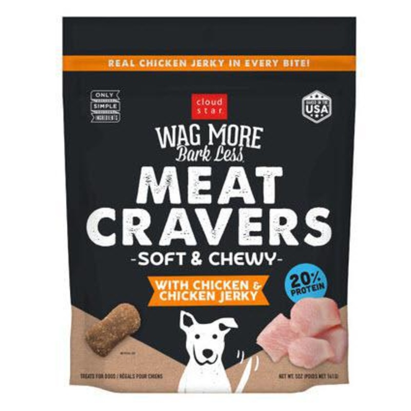 Wag More Bark Less Dog Treat Meat Cravers Soft Chewy Chicken 5 oz