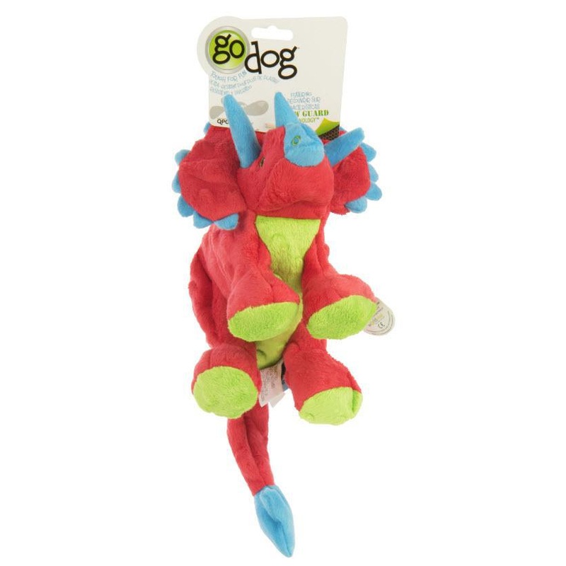 Worldwise GoDog Dinos Frills Chew Guard Toy Red