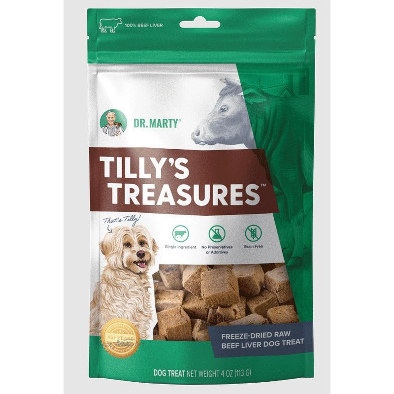 Dr. Marty Tilly's Treasure Beef Liver Dog Treat 4oz