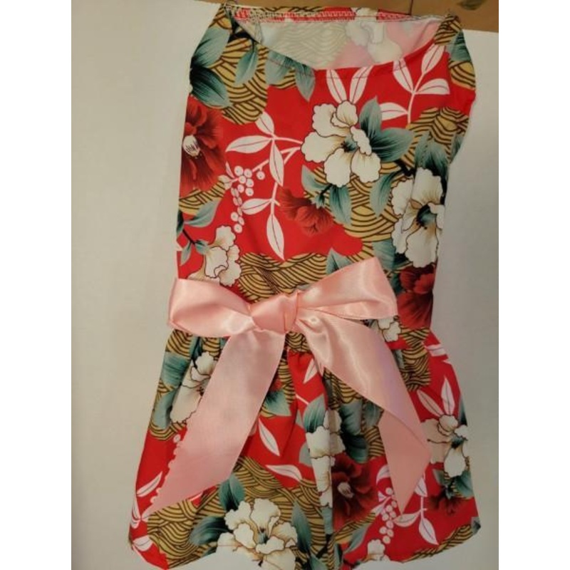 Dress-Light Silk with Hibiscus Flowers