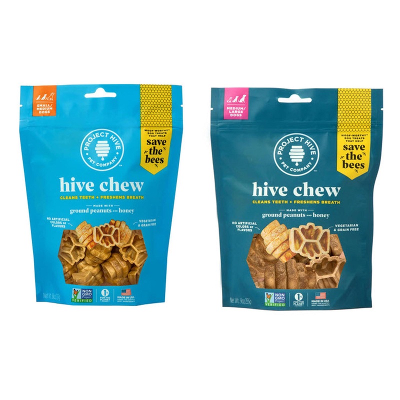 Project Hive Dog Treat Comb Chew Peanut & Honey