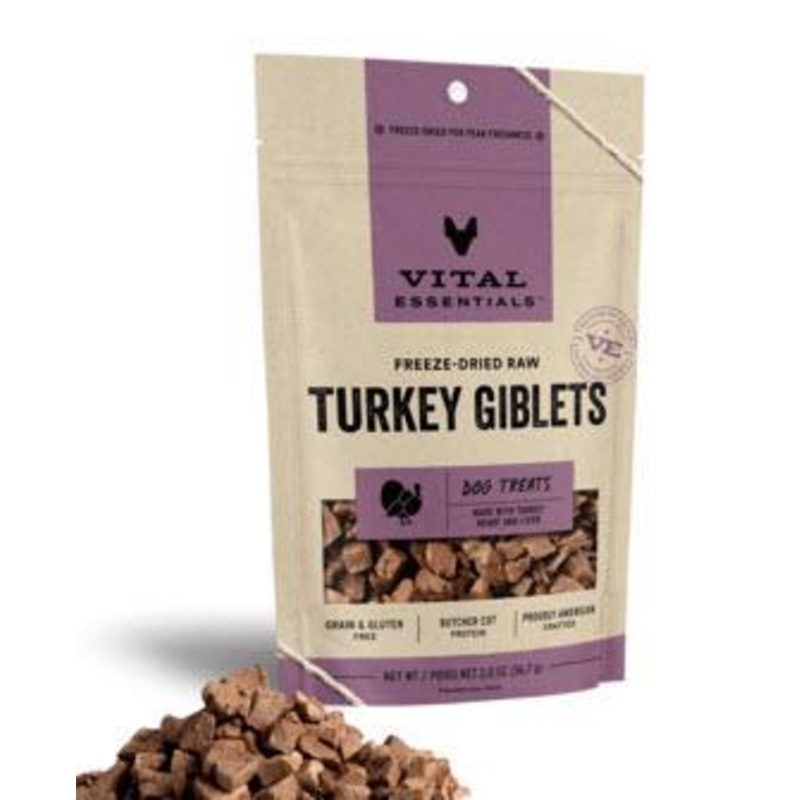 VE Dog Treat Turkey Giblets 2oz