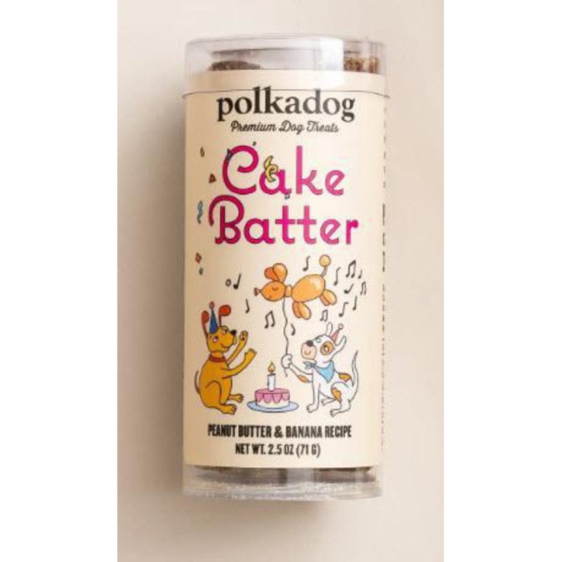 Polkadog: Cake Batter: Mini Tube Peanut Butter & Banana 2.5oz