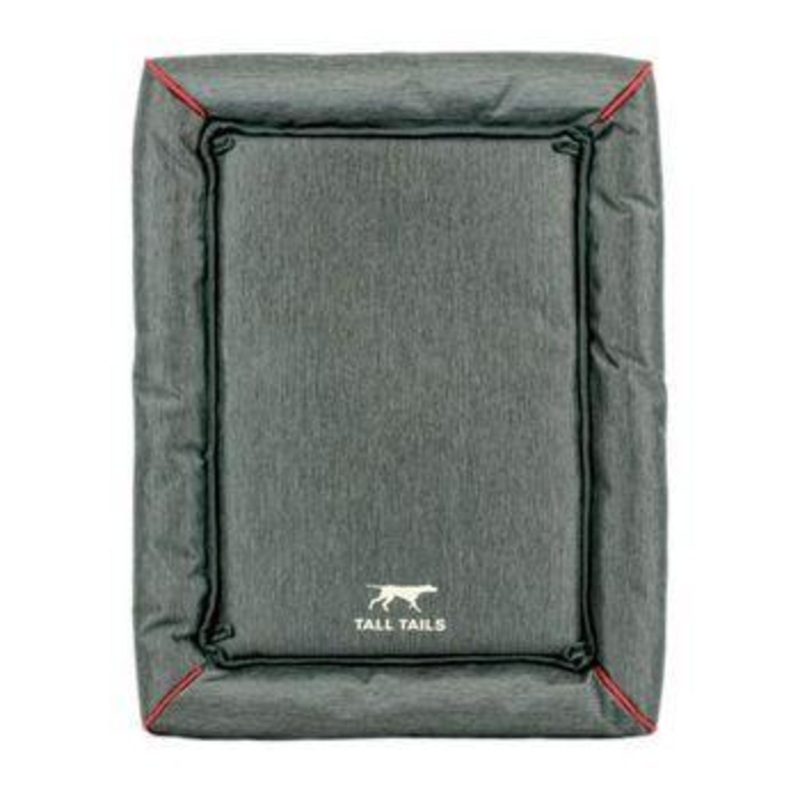Tall Tails Bed Crate Pad Deluxe with Bungee Balls Gray