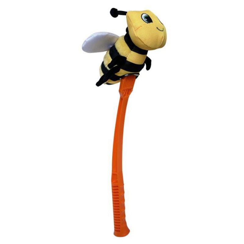 Flingerz Honey Bee with Launcher Dog Throw Toy