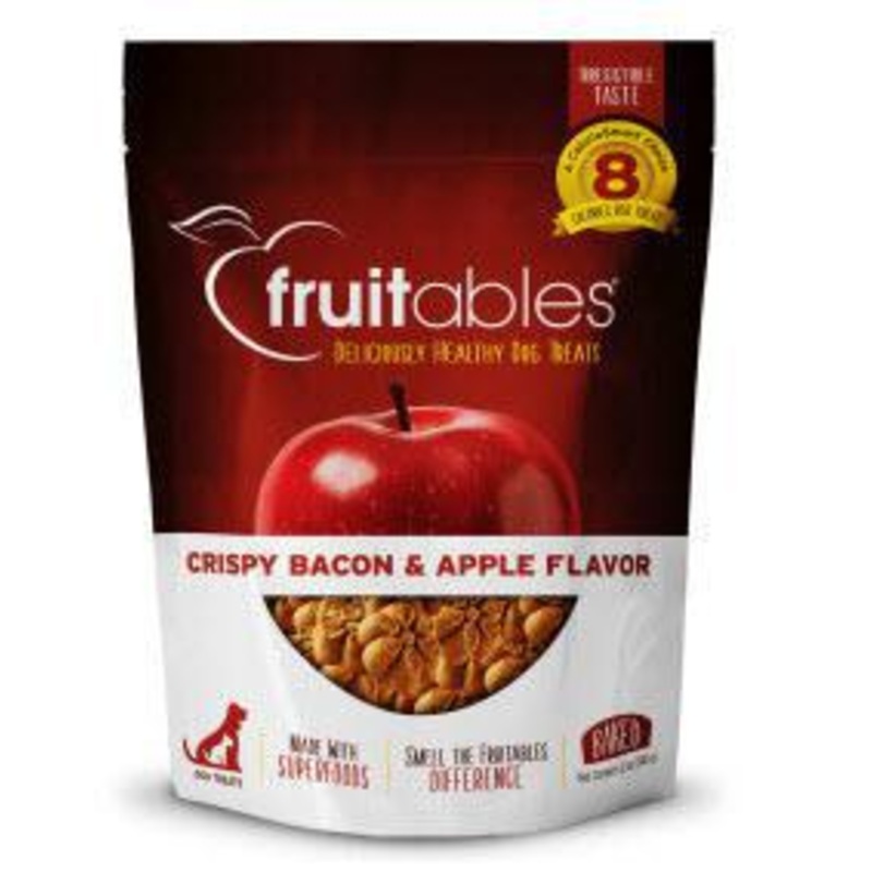 Fruitables Dog Treat Crunchy Baked Bacon & Apple 12 oz