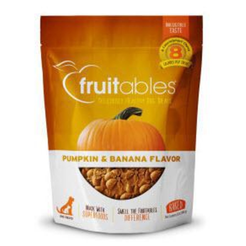 Fruitables Dog Treat Crunchy Baked Pumpkin & Banana