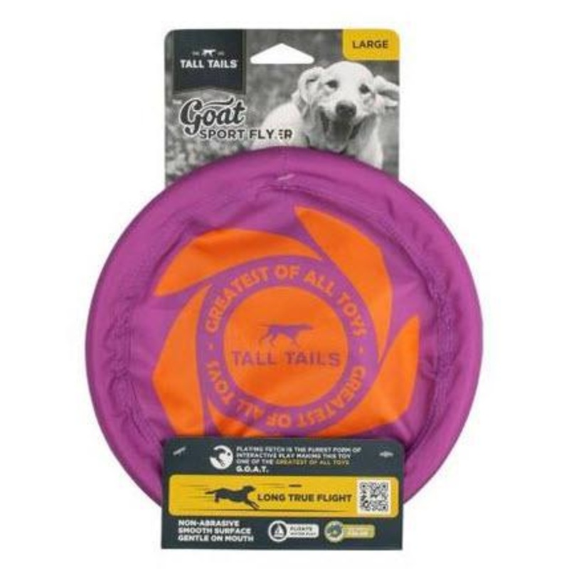 Tall Tails Dog Toy Goat Flyer 9" Purple