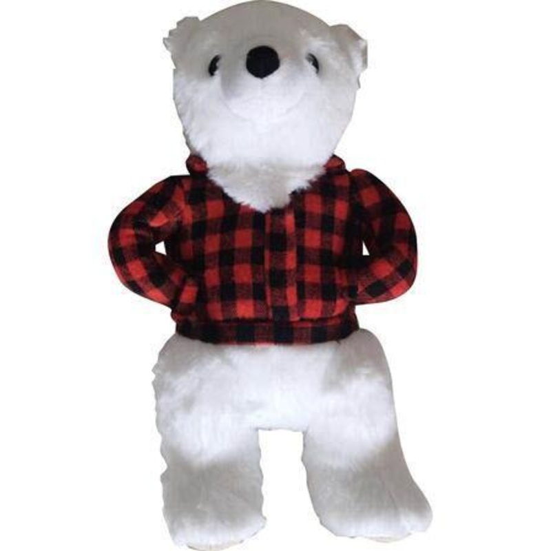 Tall Tails Dog Toy Plush Polar Bear with Jacket 7"