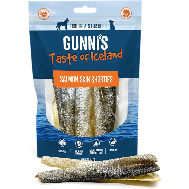 Gunni's Salmon Skin Shorties Treat 2.5 oz.