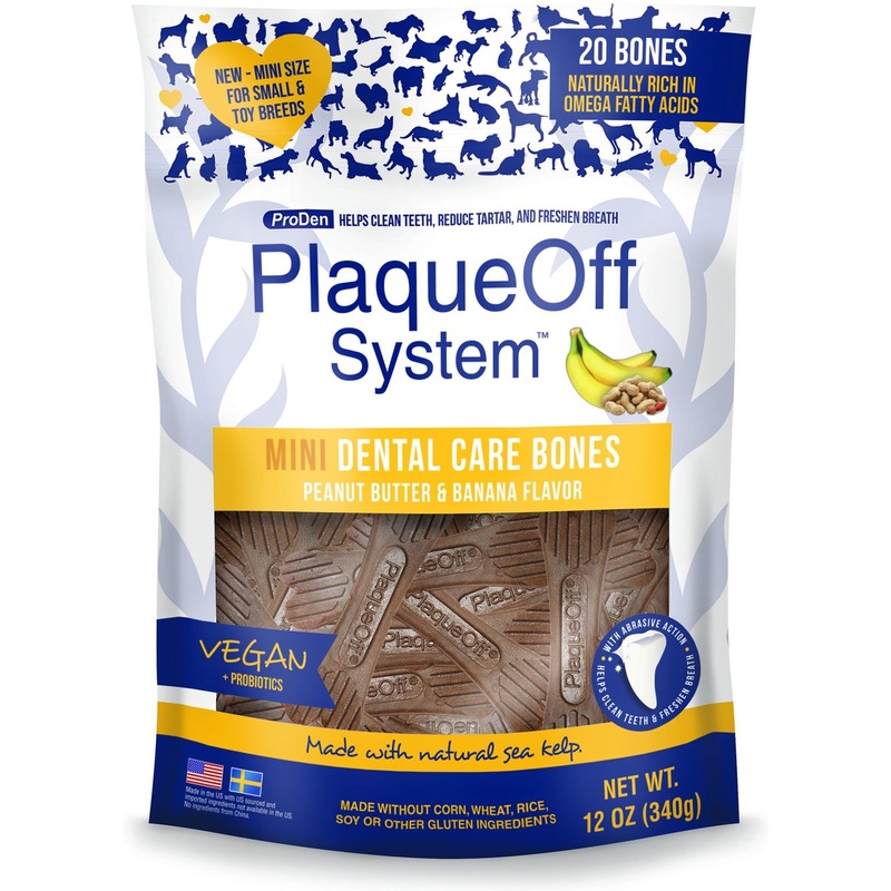Plaque Off Dental Bones Peanut Butter & Banana Flavor
