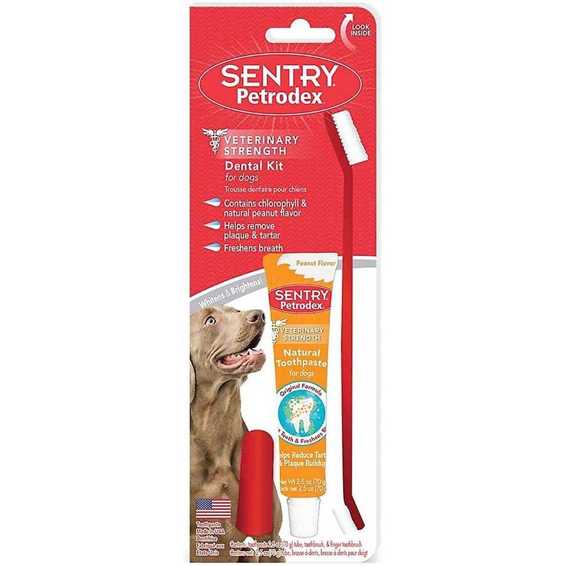 Sentry Petrodex Peanut Butter Flavored Enzymatic Toothpaste Kit 2.5oz