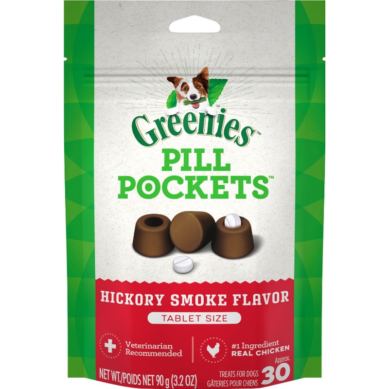 Greenies Pill Pockets Tablets Hickory Flavor 3.2 oz (30 Count)