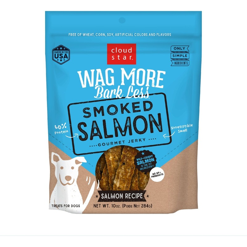 Wag More Bark Less Smoked Salmon Jerky 10 oz