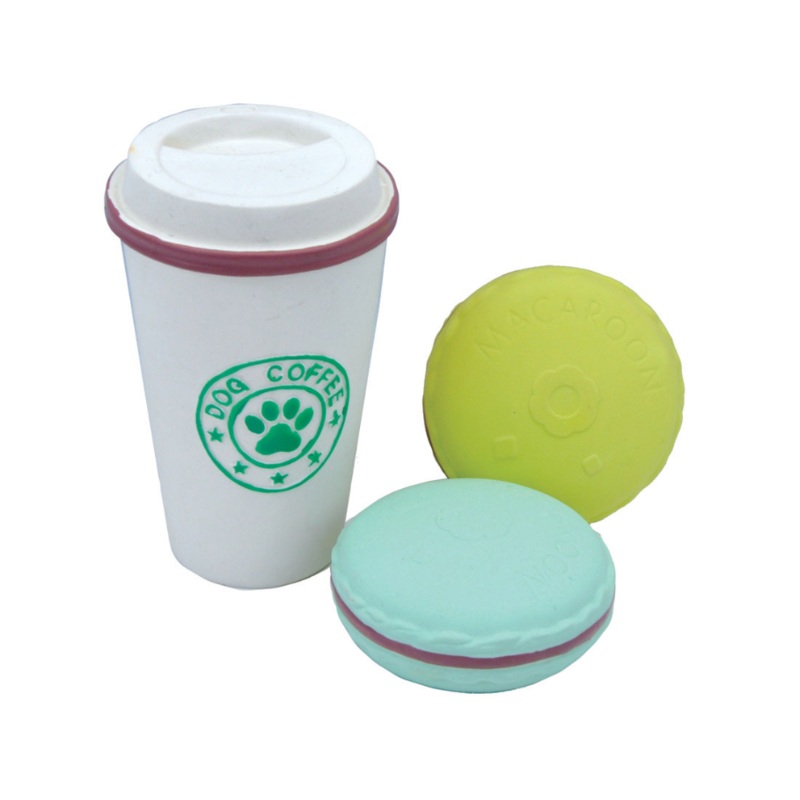Coastal Lil Pals Latex Coffee Cup & Cookies