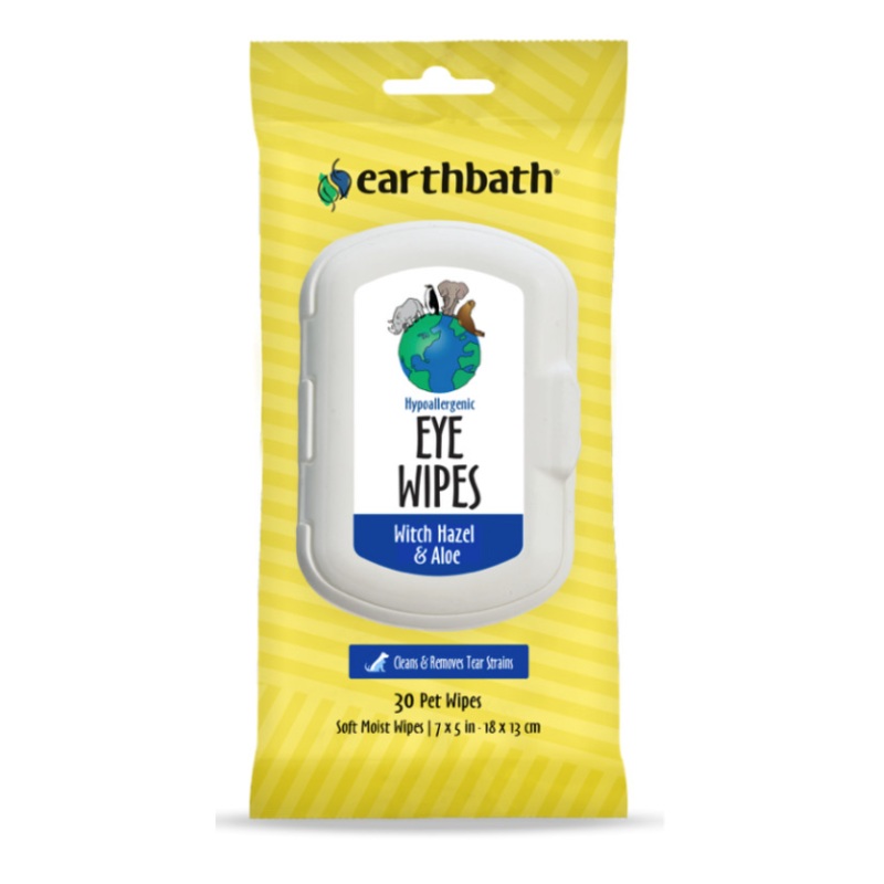 Earthbath Eye Wipes with Witch Hazel & Aloe  30 ct