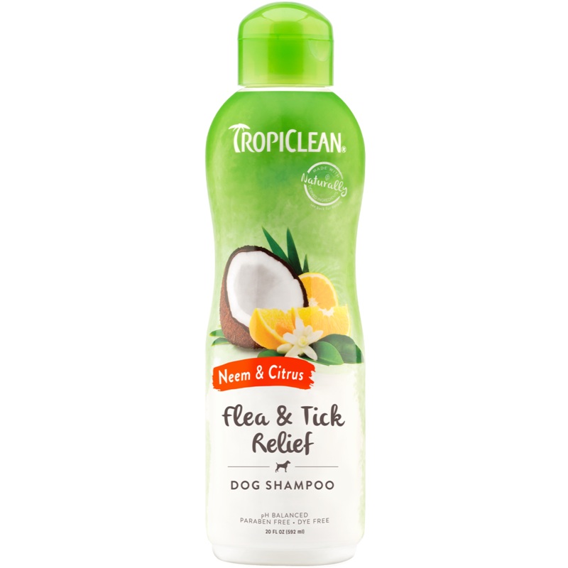 Tropiclean Neem & Citrus Flea & Tick Relief Shampoo 20 oz
