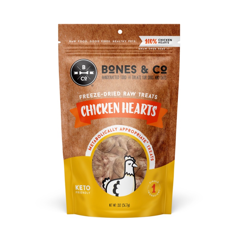 Bones & Co Freeze Dried Chicken Hearts 1.9 oz.