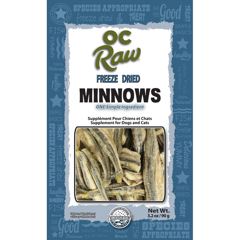 OC Raw Freeze Dried Minnows 3.2 oz.
