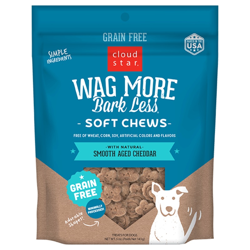 Cloud Star Wag More Bark Less Grain Free Soft Chews with Aged Cheddar 5 oz