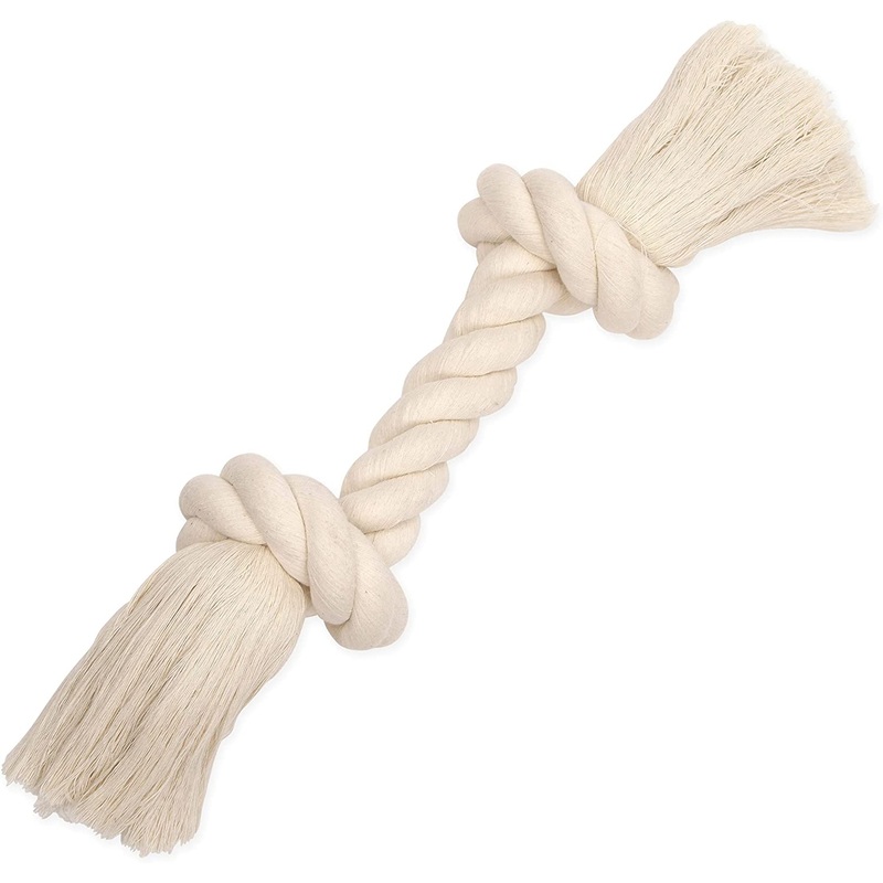 Flossy Chew White Cotton Rope Toy