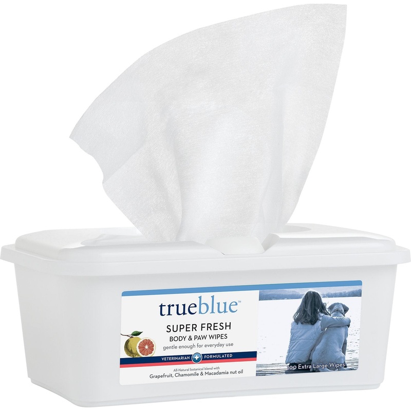 True Blue Super Fresh Body & Paw Wipes 100 ct.