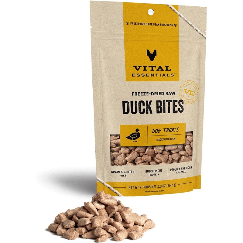 Vital Essentials Freeze Dried Duck Bites 2 oz.