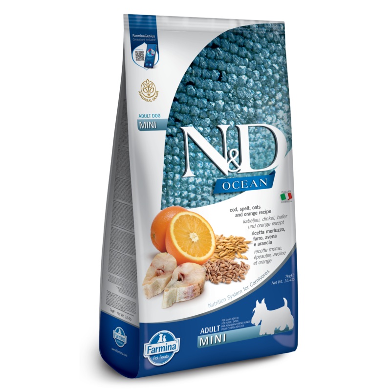 Farmina N&D Ocean Cod, Spelt, Oats, & Orange