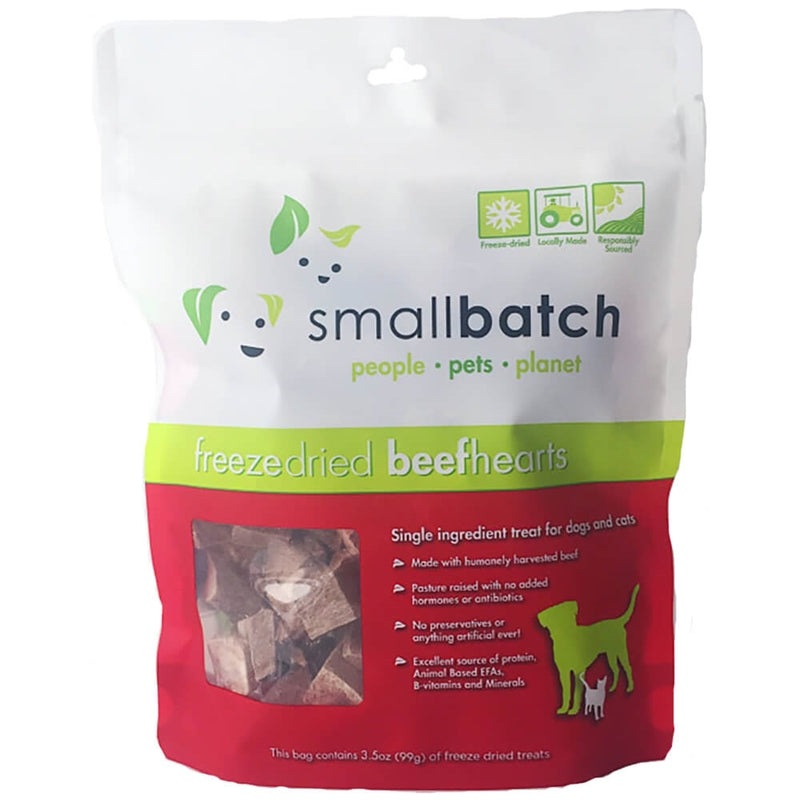 Small Batch Freeze Dried Beef Hearts 3.5 oz.