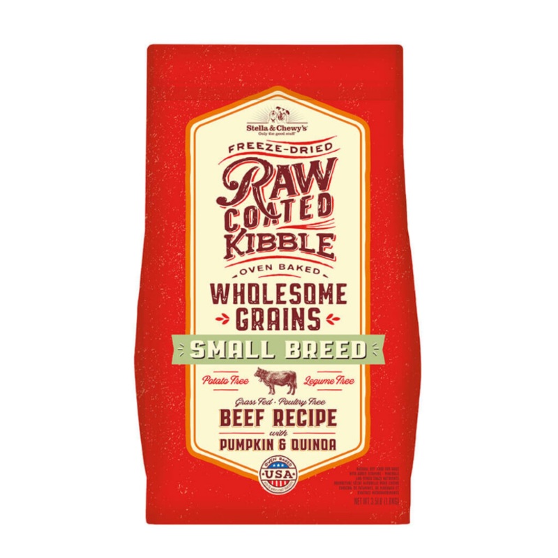 Stella & Chewy's Raw Coated Wholesome Grains Small Breed Beef Recipe with Pumpkin & Quinoa