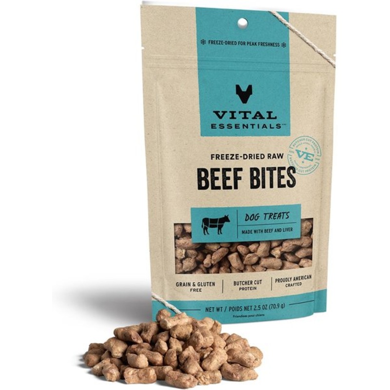 Vital Essentials Freeze Dried Beef Bites 2.5 oz.