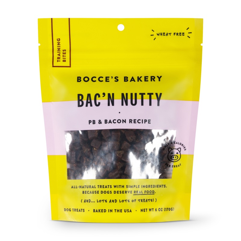 Bocce's Training Bites Bac N Nutty 6 oz.