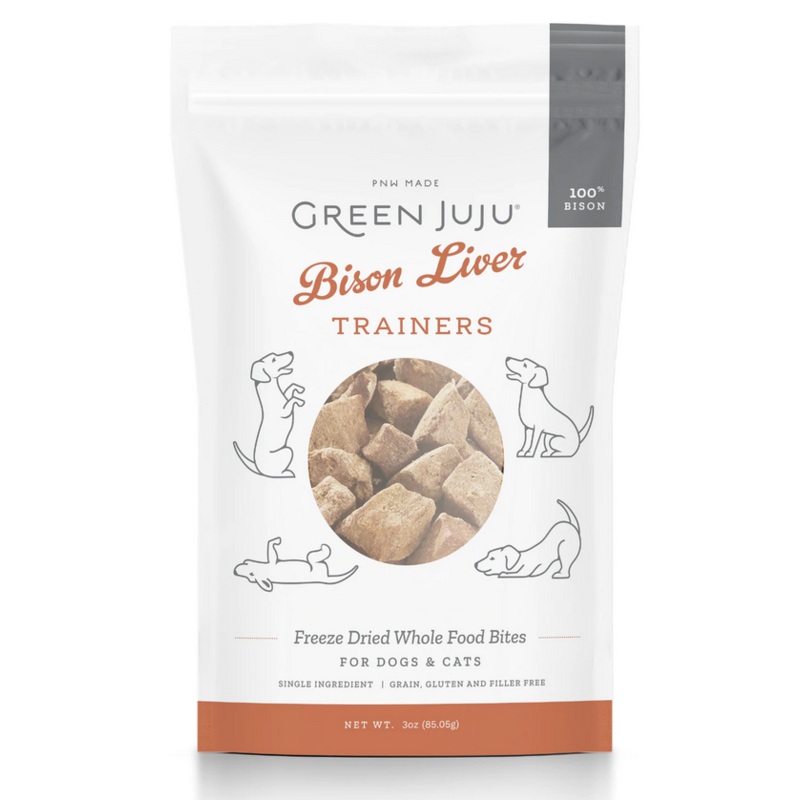 Green Juju Freeze Dried Bison Liver Treats 3oz