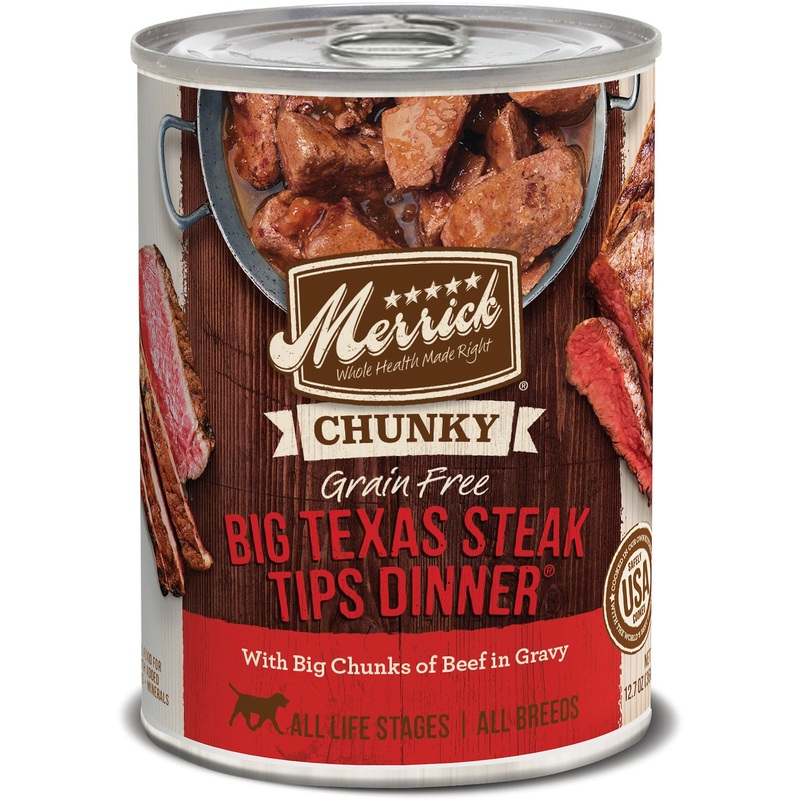 Merrick Chunky Grain-Free Big Texas Steak Tips Dinner