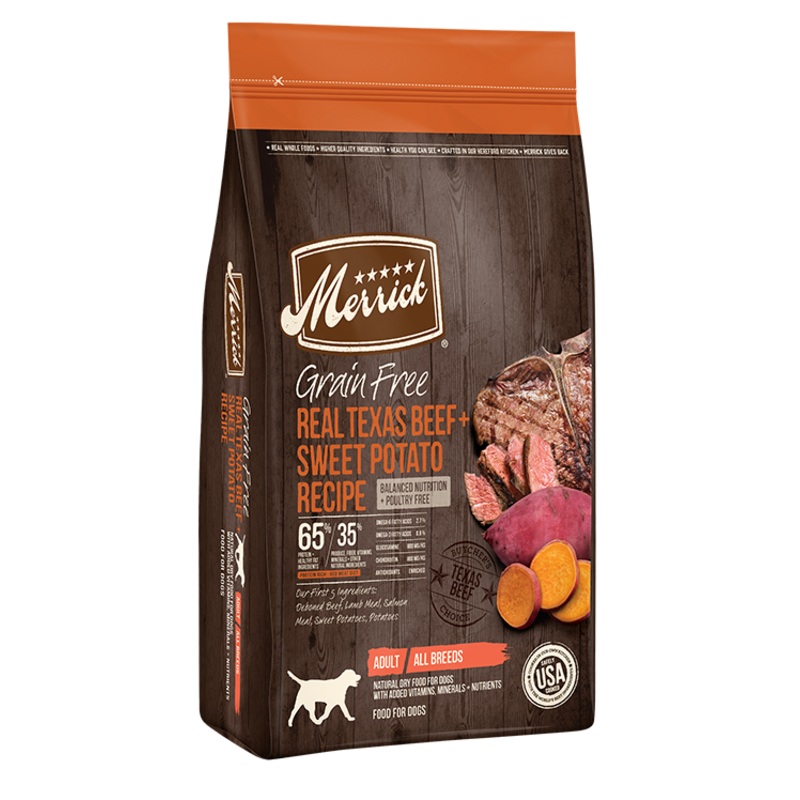 Merrick Grain-Free Real Texas Beef & Sweet Potato Recipe