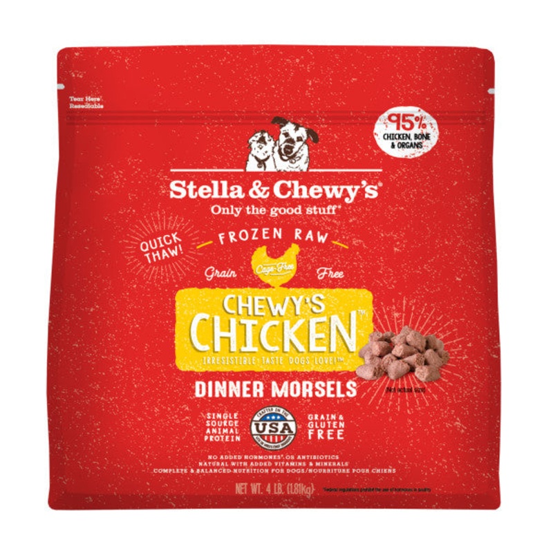 Stella & Chewy's Raw Frozen Chewy's Chicken Morsels 4lbs.