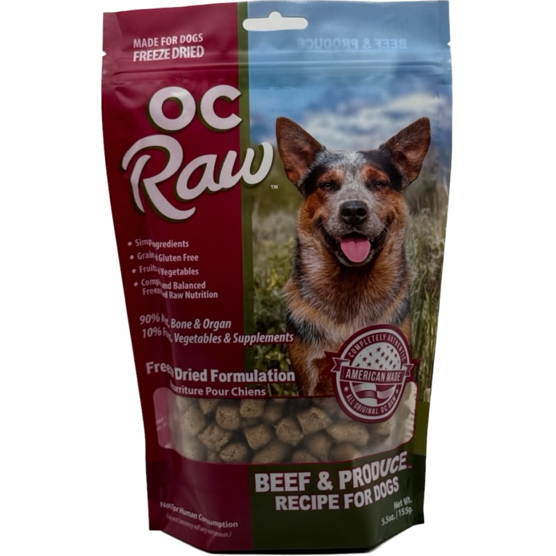 OC Raw Freeze-Dried Beef & Produce Rox