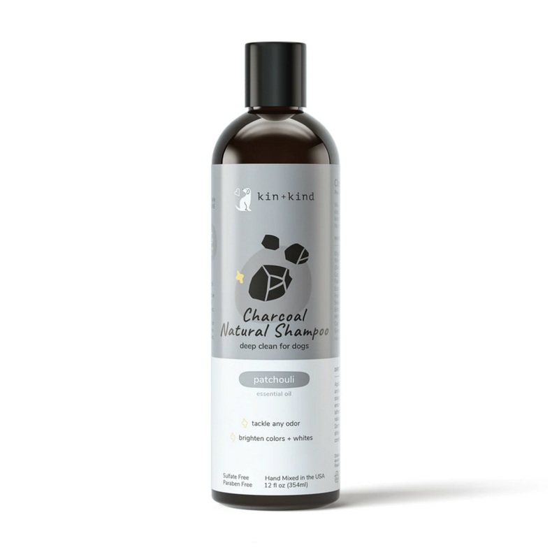 Kin + Kind Charcoal Deep Clean Patchouli Scented Shampoo 12 oz.