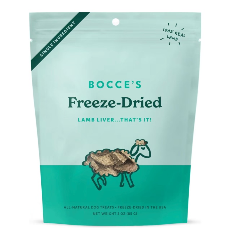 Bocce's Freeze Dried Lamb Liver 3 oz